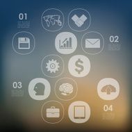 business infographic with unfocused background N118