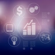 business infographic with unfocused background N119