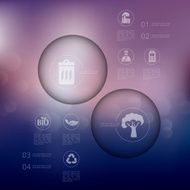 ecology infographic with unfocused background N39