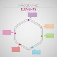 vector abstract 3d paper infographic elements for print or web N2