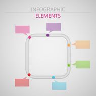vector abstract 3d paper infographic elements for print or web N3