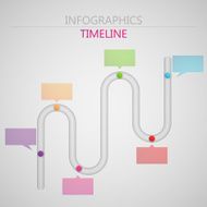 vector abstract 3d paper infographic elements for print or web N4