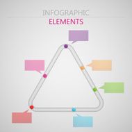 vector abstract 3d paper infographic elements for print or web N5