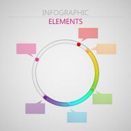 vector abstract 3d paper infographic elements for print or web N6