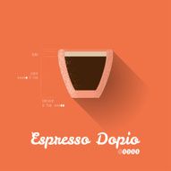 Modern Simple Espresso Dopio Recipe Poster - Coffee Infographic N2