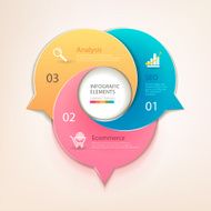 Modern business circle bubbles options banner