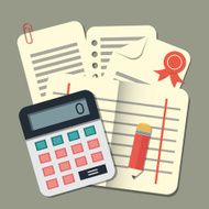 Flat conception calculator and papers Accounting N2