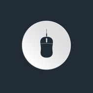 Simple web icon in vector flat mouse N2