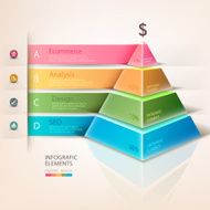 Colored pyramid info graphics N2