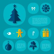 Christmas flat infographic N95