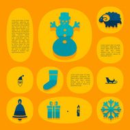 Christmas flat infographic N97