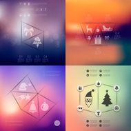 Christmas infographic with unfocused background N125