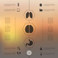 medicine infographic with unfocused background N17