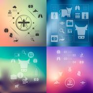 veterinary infographic with unfocused background N13