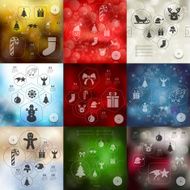 Christmas infographic with unfocused background N127