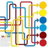 Bright infographic arrows in vector format N3