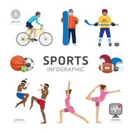 Infographic Health Sport and Wellness Flat Icons Template Design N2