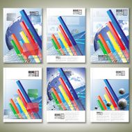 Progressive Bar chart Brochure flyer or report for business templates