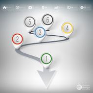 Timeline with pointer marks Infographic for business design and website N5