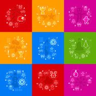 Christmas sticker infographic N56