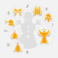 Christmas sticker infographic N59