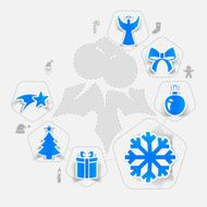 Christmas sticker infographic N62