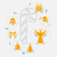 Christmas sticker infographic N65