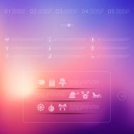 Christmas infographic with unfocused background N129