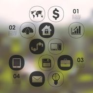 business infographic with unfocused background N122