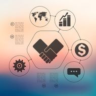 business infographic with unfocused background N123