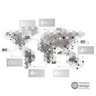 Infographic template for business design hexagonal design vector illustration N6