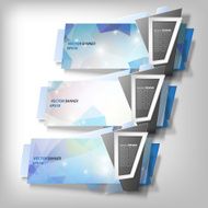 Infographic banners set origami styled vector N4