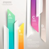 modern abstract translucent arrow bar chart infographic