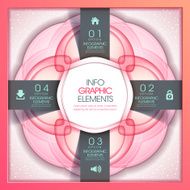 abstract flower concept infographic elements template