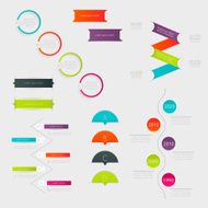 Abstract business info graphics template with icons N61