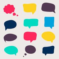 Colorful questions speech bubbles Eps 10 vector file