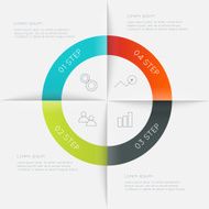 Abstract business info graphics template with icons N64