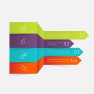 Abstract business info graphics template with icons N65