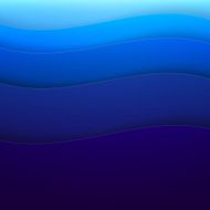 Abstract blue paper wave shapes background