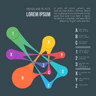 flat style infographic communications background