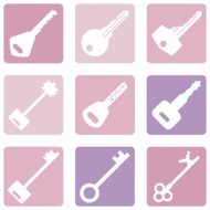 Vector Set of Keys Icons N9