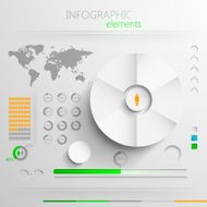 vector set of abstract paper infographic elements for print or