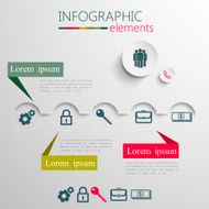vector set of abstract 3d paper infographic elements for print N10