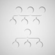 vector set of abstract 3d paper infographic elements for print N11