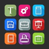 flat icons for web and mobile applications (flat design with N6