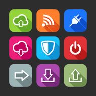 flat icons for web and mobile applications (flat design with N8
