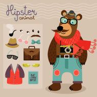 Hipster pack for animal teddy bear N2