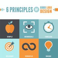 Vector 6 principles of good logo design