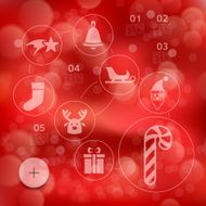 Christmas infographic with unfocused background N131
