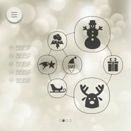 Christmas infographic with unfocused background N139